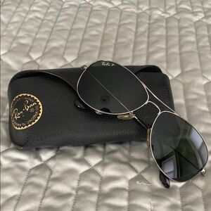 Ray-Ban Silver and Brown Sunglasses Sleek Design
